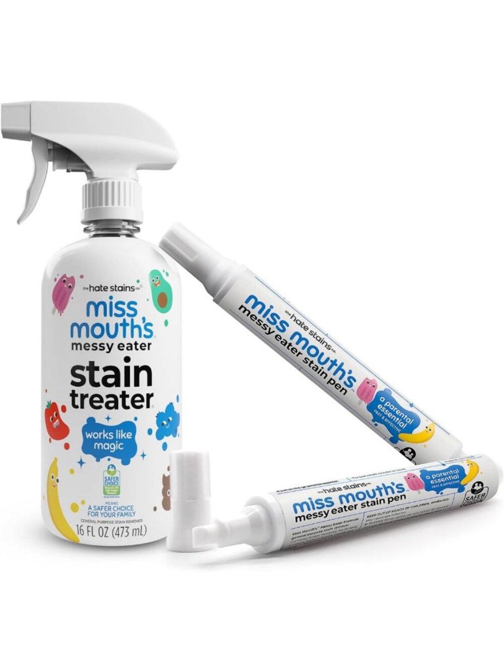 Portable Stain Remover Spray & Pens - 16oz Baby Stain Cleaner for Clothes